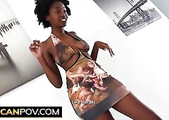 Breasty 18yo Ebony Sweetheart Screwed Hard & Leaking Moist In Homemade Try-out