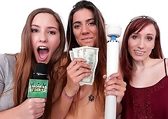 An awesome hardcore FFM sex with Esmi Lee and Dixie Brooks