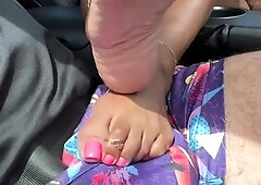 CaribbeanSolez - Car Footjob