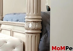 PERVERT MOM Lovely stepmum Brook Page sucks dry stepson hard meat