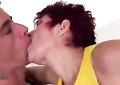 hunk bang granny in each gap and cums inside