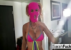 Sarah Jessie : Car Jacker Sarah Jessie follows the guy to the Hotel room to fuck him!