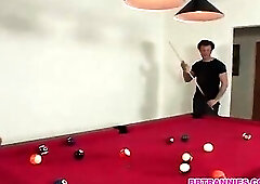 English speaking t-girl anal creampied