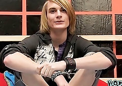 Casting session with emo ends with him jerking off for us