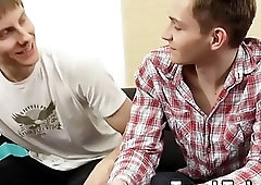 Twinks Milo Milis and Robert Hall swamping sides for anal