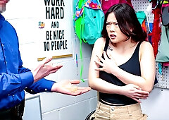 Lulu Chu as a shoplifting suspect submits to a full strip search in the backroom