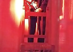 Mexican trans girl sexy chair dance