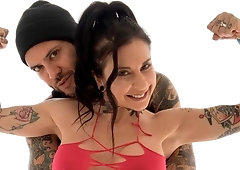 Adorable big-boobed brunette Joanna Angel gets screwed so good