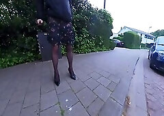 Sheer skirt on the street