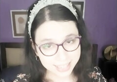 Beautiful shemale, dildo in ass