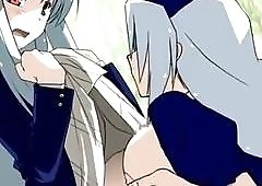 Lethal shemale bitch gives her shemale friend a tit fuck