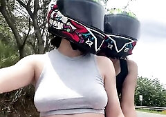 I picked up a DIDI client out of a brassiere and this babe noticed my large breasts