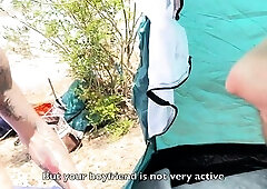 My Spouse and I Came to the Lake to Relax, But Smth Went Wrong... Group Sex in Nature