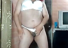 Latina transvestite, from the gym to masturbating