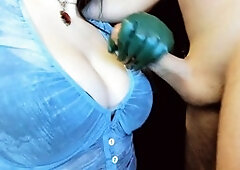 Jerk off instruction, cum on tits, tease and denial