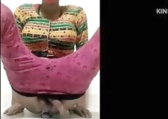 Indian sissy rexxy can't stop bouncing on dildo