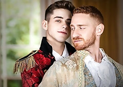 Victorian-era gay fucking with Joey Mills and Leander