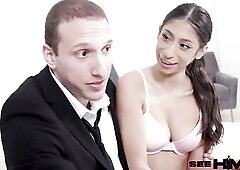 Breasty Sona Bella’s Oral-sex Sparks Joey Gray’s Large Hard Dick!