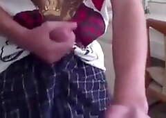 Skinny Twink's Mess-Free Condom Wank