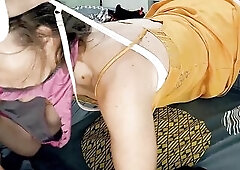 1650 - Yellow Satin Costume, Corset, Satin Pink Pants,White mother I'd like to fuck, Doggy Position, POV, Deepthroat, Booty to Throat