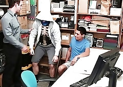 Mall security punishes two punks with anal sex