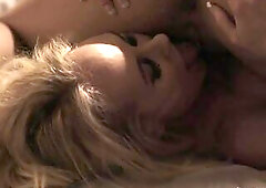 After a hard day cleaning tables and serving clients, Brandi (Brandi Love) comes home and finds her babysitter Autumn (Autumn Falls) sleeping on the b