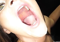 OMG, making out with a mouth full of cum!