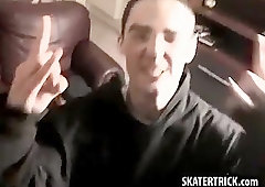 Four skater studs slapping each others nice asses