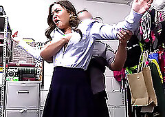 Hot latina teen Scarlett Alexis has to fuck a big cock exchange her freedom