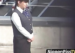 Beautiful Japanese amateurs public pissing on kinky spy cam