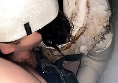 Public Winter Street Blowjob From a Stranger