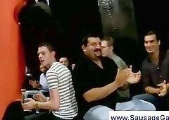 Sucking party blowing a fat cock