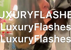 Lusty milf can't resist pervy flasher's big black cock