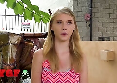 My girlfriend - small Hannah Hays sneaks away from her boyfriend to get pounded deep and hard by ken