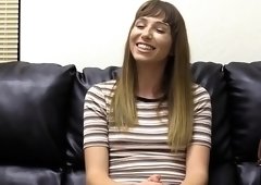 Brunette teen casting and creampie