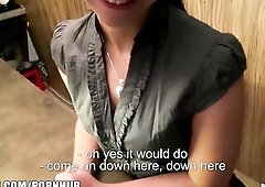 Breathtaking Czech bartender is paid for a sex session at work
