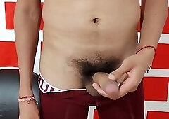 Mexican with a good cock masturbates in front of cameras