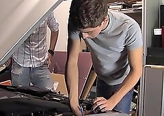 Slim Guys Messy Penetration On A Bed