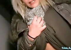 I banged hot blonda on the rooftop of a public building - public agent