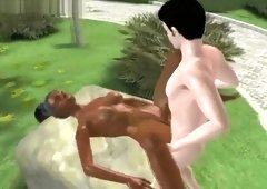 Foxy 3D ebony shelady receiveting pokeed Hard In The Park By Jj1zzny