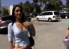 Amazing girl that has fine tits is getting a pick up today