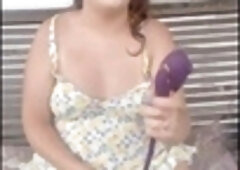 Obese, sex toy testing, pussy vibrator
