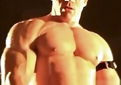 Tom Lord Flexing, Stripping, and Jacking Off