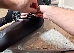 EBONY SPIDER GAL ANAL CREAMPIE DISCLOSES HER NAUGHTY SECRET . anal destroyed by large 8inch cock