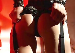Mia Fire spanked herself - to be continued!