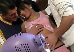 She Loves Sports And Loves Being Fucked By Two Cocks Between Exercises