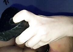 1St anal screw of 2023 with large sex toy and prolapse.