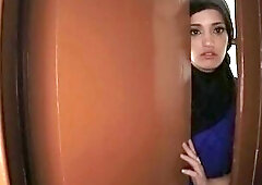 Arab girl is fucked in face and cunt in the hotel room