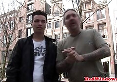 Amsterdam hooker fingered and doggystyled
