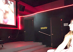 Adult theater HJ from a good-looking blonde Winter Flynn